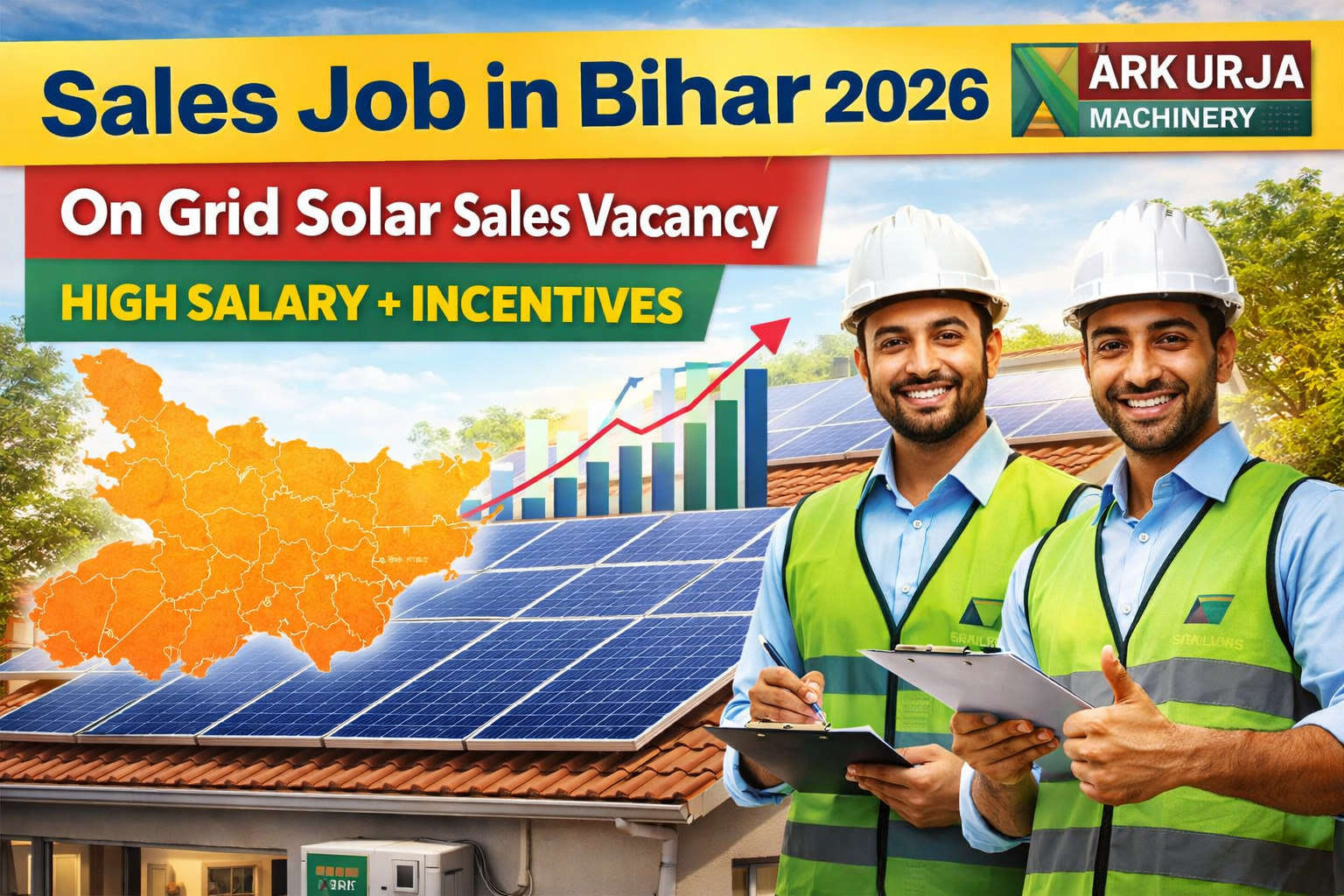 Sales Job in Bihar 2026 – On Grid Solar Sales Executive Vacancy | Ark Urja Machinery Begusarai