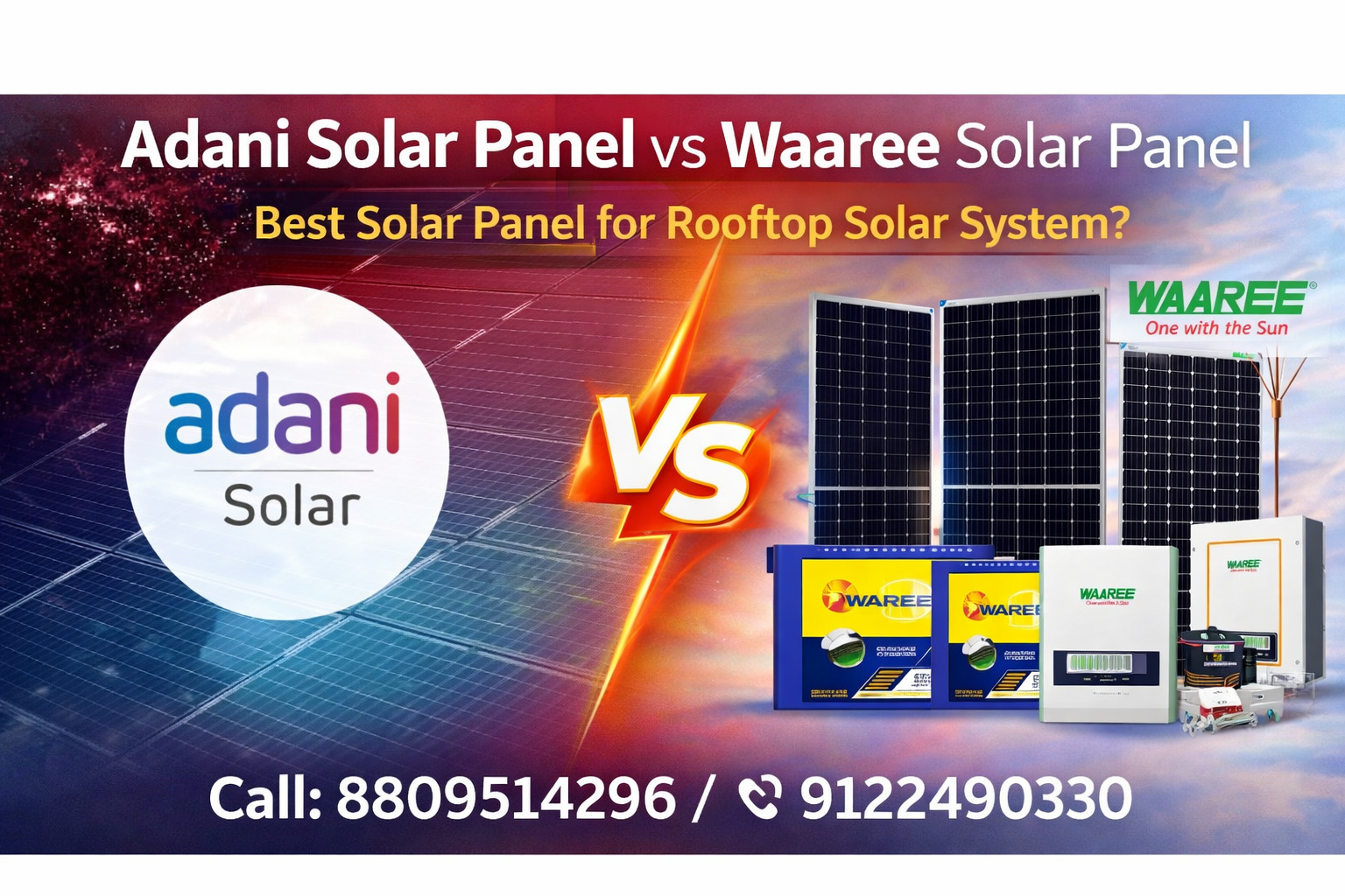 Adani Solar Panel vs Waaree Solar Panel – Kaunsa Solar Panel Best Hai Rooftop Solar System ke Liye?