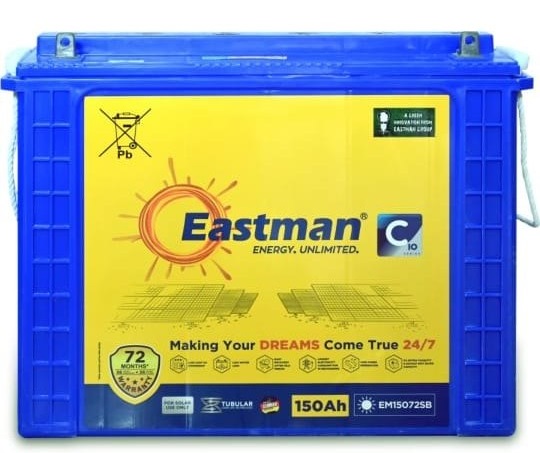 Eastman EM15072SB 150Ah Tall Tubular Solar Battery