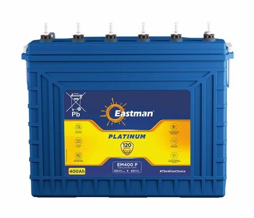 Eastman EM400P 400Ah Tall Tubular Inverter Battery (60+60 Months Warranty)