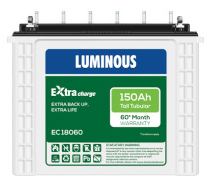 Luminous EC 18060 150Ah Tall Tubular Inverter Battery